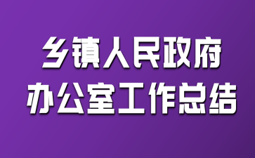 鄉(xiāng)鎮(zhèn)人民政府辦公室工作總結(jié)